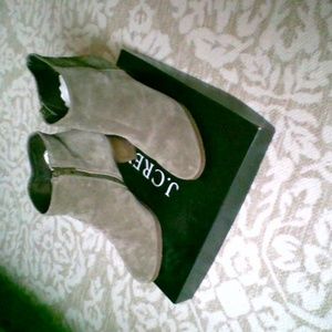 Tan suede ankle boots